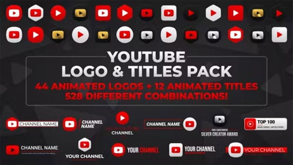 Videohive - Youtube Logo And Title Pack Youtube Logo And Title Pack
