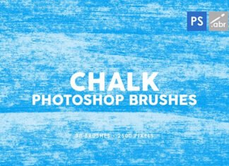 30 Chalk Texture Brushes Vol 1