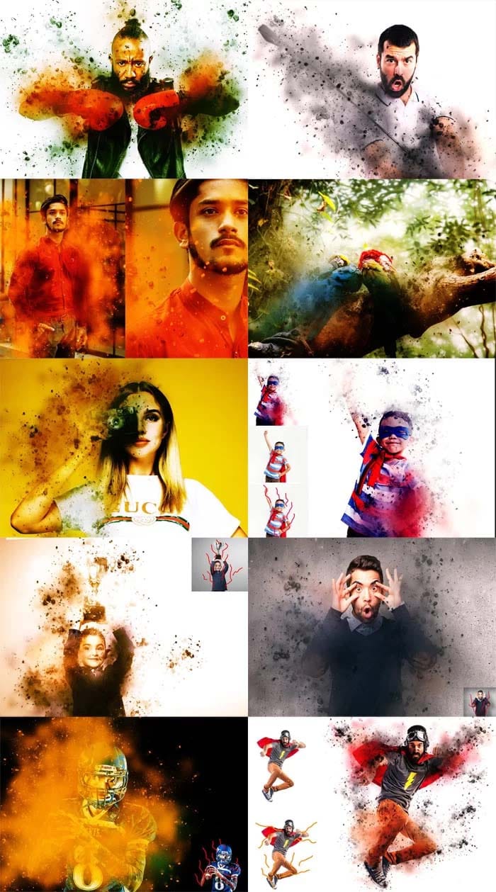 CreativeMarket - 3D Dispersion Photoshop Action 3D Dispersion Photoshop Action