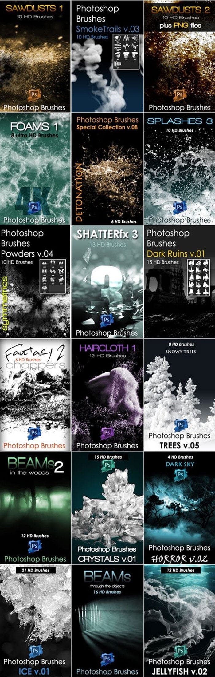 450+ Awesome Photoshop Brushes Collection Vol.2 450+ Brushes Collection Vol.2