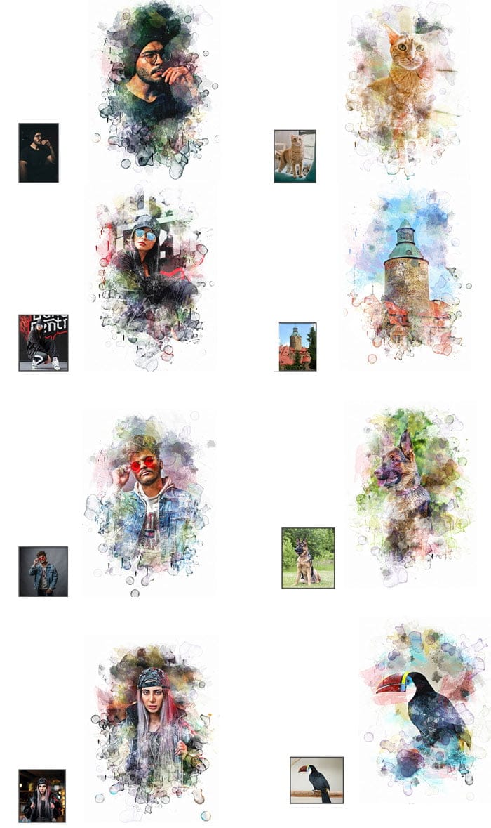 CreativeMarket - Artistic Paint Effect PS Action Artistic Paint Effect PS Action