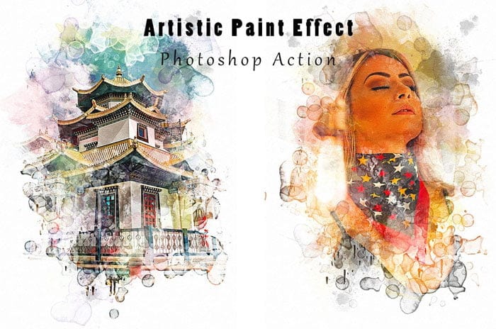 CreativeMarket - Artistic Paint Effect PS Action Artistic Paint Effect PS Action