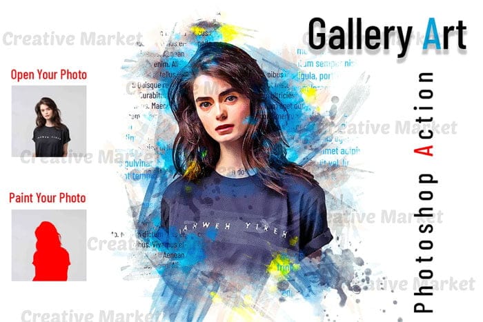 CreativeMarket - Gallery Art Photoshop Action Gallery Art Action
