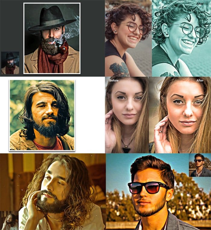 CreativeMarket - Portrait Oil Effect Photoshop Action Portrait Oil Effect Action