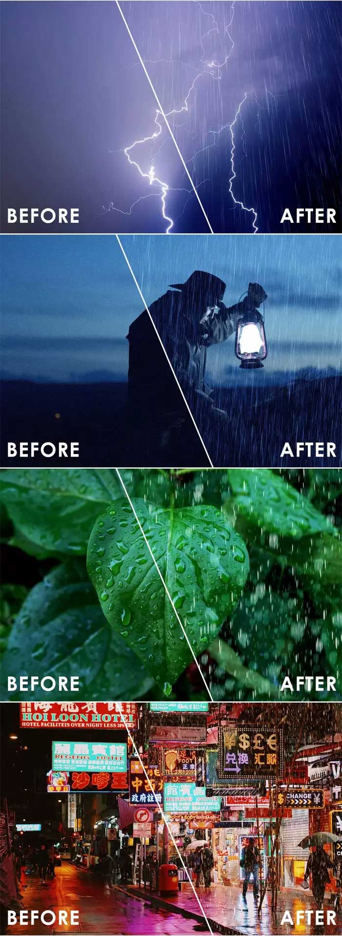 CreativeMarket - Realistic Rain Overlays CreativeMarket - Realistic Rain Overlays