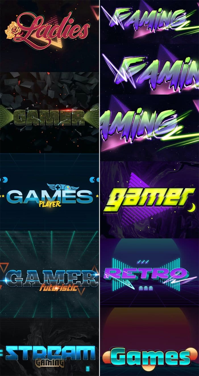 Gaming Text Effects Styles Gaming Text Effects Styles