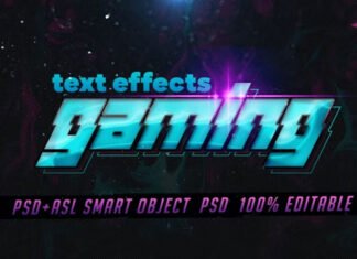 Gaming Text Effects PSD & Layer Styles