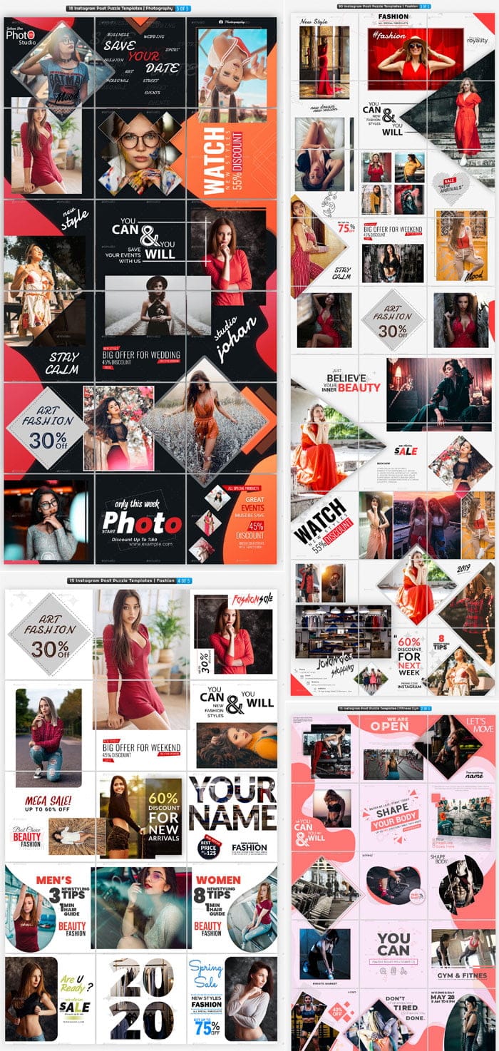 Graphicriver - Instagram Puzzle Bundle Instagram Puzzle Bundle