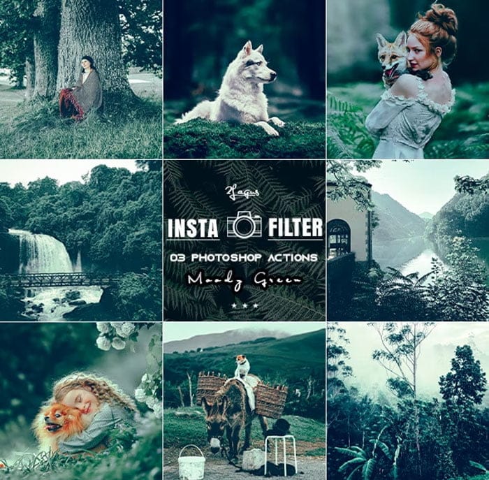 Moody Green Cinematic Photoshop Actions