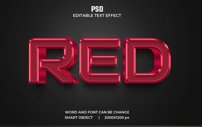 Red 3d Text Effect Background