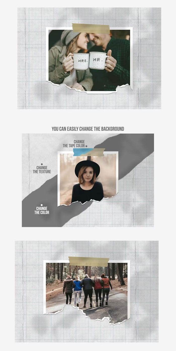 Torn Photo Templates