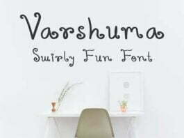 Varshuma Handwritten Swirly Fun Font