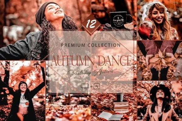 12 Photoshop Actions Autumn Dance 12 Actions Autumn Dance