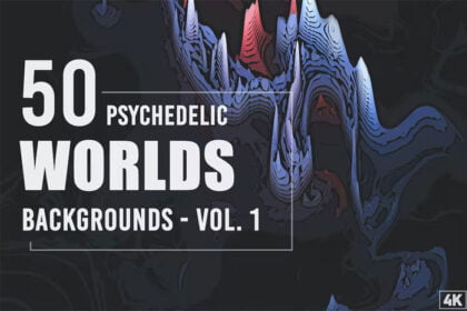 50 Psychedelic Worlds Backgrounds V.1