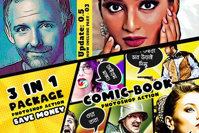 Comic Effect Photoshop Action Pack Comic Effect Photoshop Action