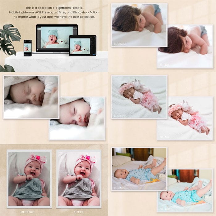 CreativeMarket - Baby Lightroom Photoshop LUTs Baby Photoshop LUTs