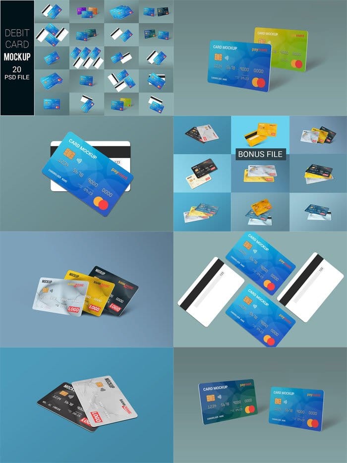CreativeMarket - Debit Card Mockup Debit Card Mockup