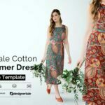 Female Cotton Summer Dress Mockup