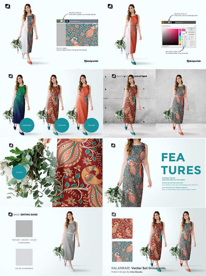 Female Cotton Summer Dress Mockup Female Cotton Summer Dress Mockup
