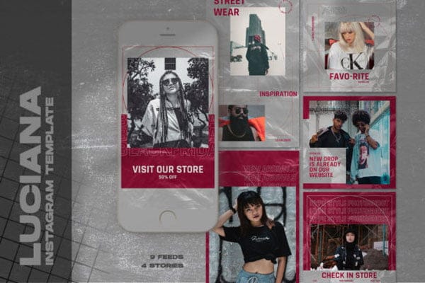 Creativefabrica - Luciana Instagram Templates Luciana Instagram Templates