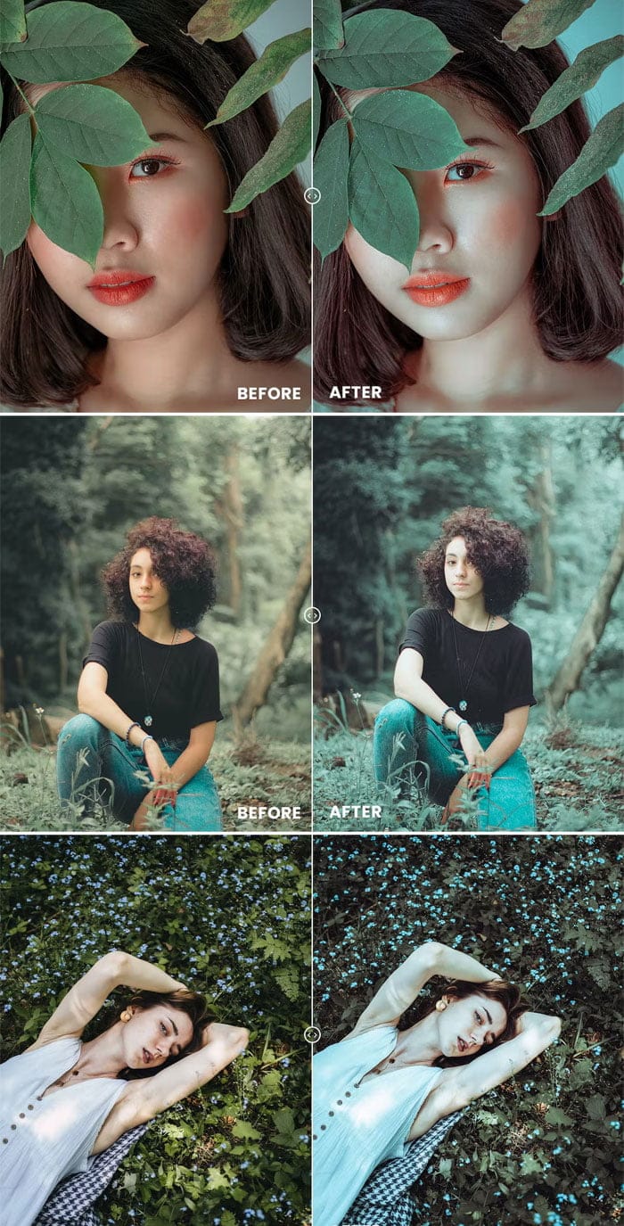 Dark Green Tones Action & Lightroom Preset Dark Green Action Preset