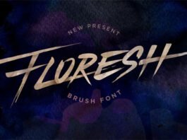 Floresh Font Brush Lettering