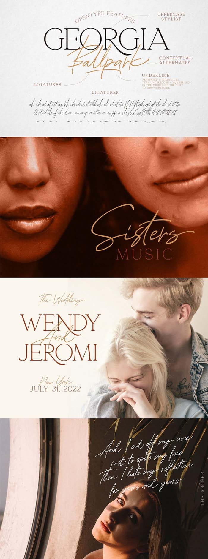 CreativeMarket - Georgia Ballpark Font Duo Georgia Ballpark Font Duo