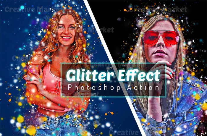 Glitter Effect Photoshop Action Glitter Effect Action