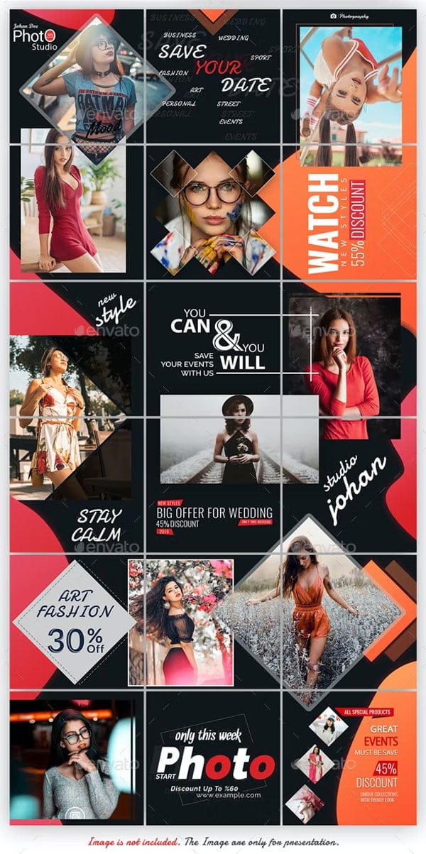 Graphicriver - Instagram Puzzle Templates Instagram Puzzle Templates