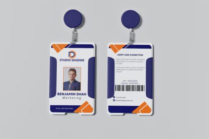 ID Card Holder Mockup