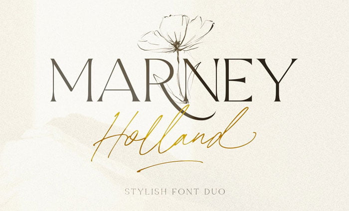 Marney Holland Stylish Font Duo