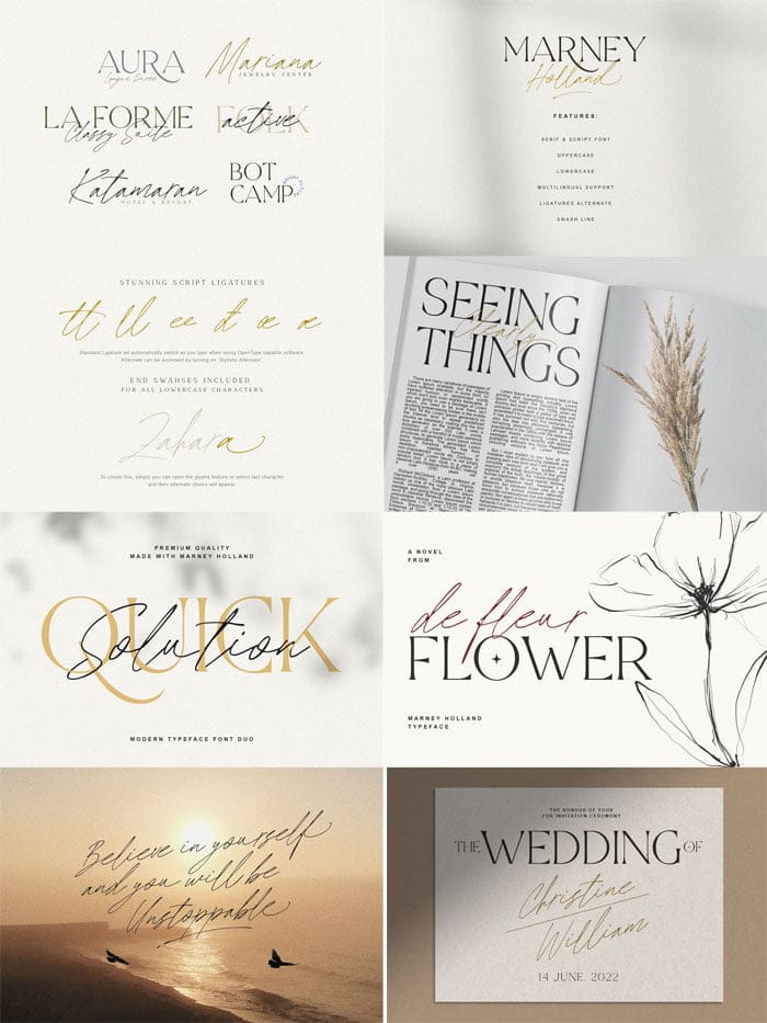 Marney Holland Stylish Font Duo Marney Holland Stylish Font Duo