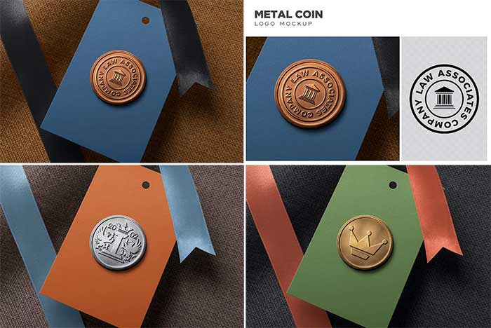 Metal Coin Logo Mockup Free Download Metal Coin Logo Mockup