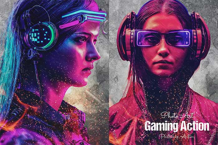 Photo Art Gaming Photoshop Action Free Download Photo Art Gaming Photoshop Action