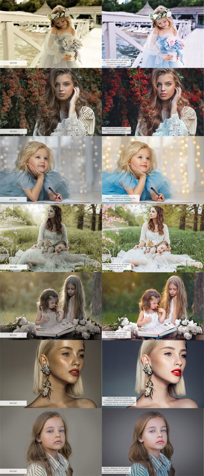 Portrait Photoshop Action Collection Portrait Action Collection