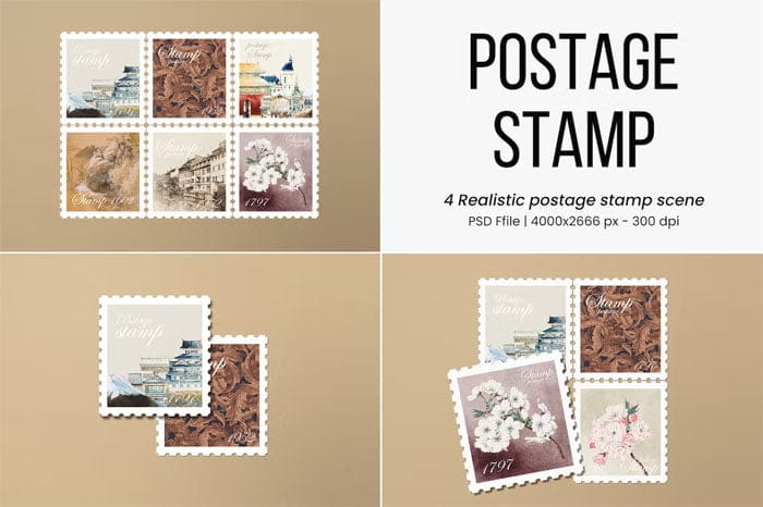 Postage Stamp Mockup Free Download Postage Stamp Mockup