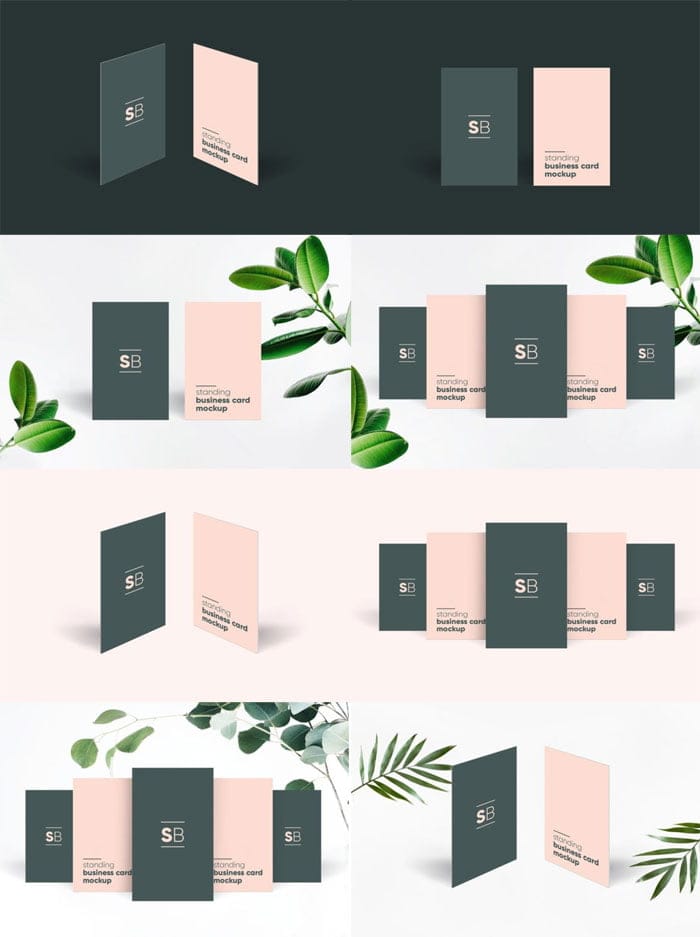 Standing Business Card Mockup Standing Business Card Mockup