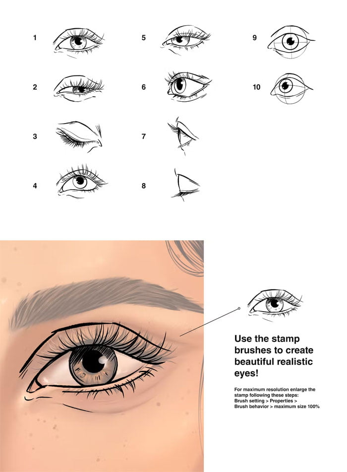 10 Eye Stamp Procreate