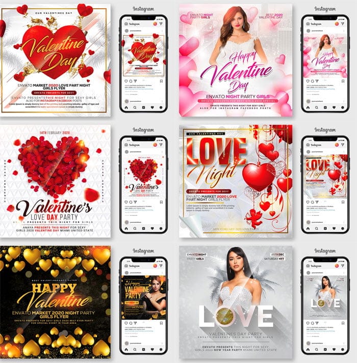 10 Valentines Day Flyers Bundle 10 Valentines Day Flyers Bundle