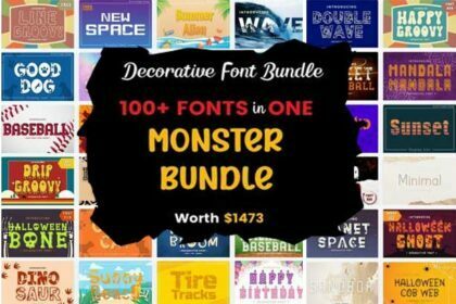 140 Decorative Font Bundle