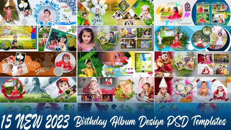 Birthday Album Design PSD Templates