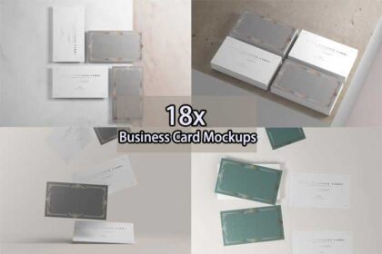 18x Business Card Mockups