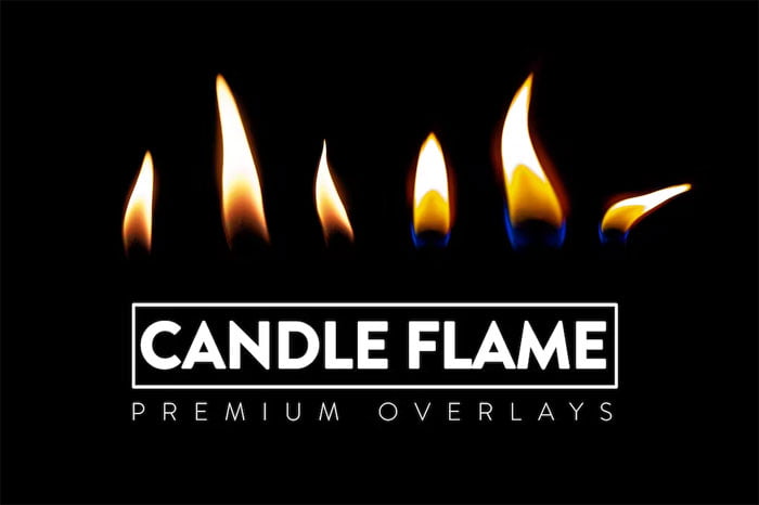 30 Candle Flame Overlays