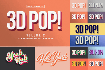 3D POP Photoshop Effects Vol. 2
