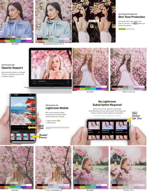 50 Sakura Light Lightroom Presets 50 Sakura Light Presets