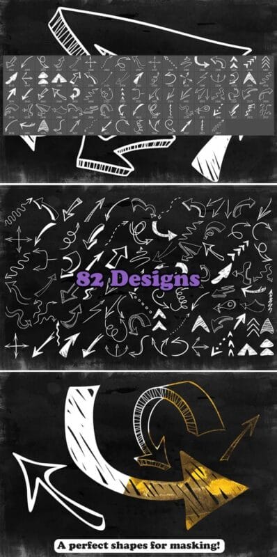 82 Arrows Photoshop Stamp Brushes