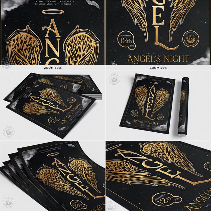 Angel Party Flyer Template V.3 Angel Party Flyer Template V.3