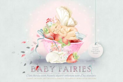 Baby Fairies Clipart Collection