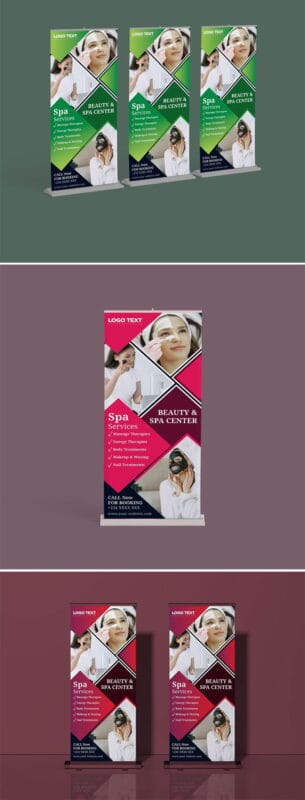 Beauty and Spa Roll Up Banner Beauty and Spa Roll Up Banner