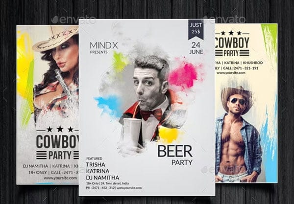 Beer Party Splash Flyer Bundle Free Download Beer Party Splash Flyer Bundle